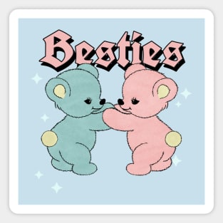 Besties - Best Friend Kawaii Teddy Bears Magnet